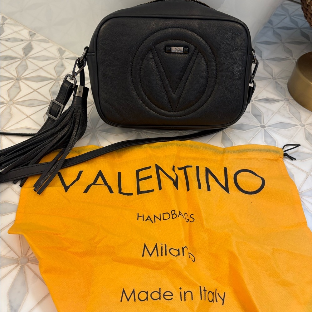 Mario Valentino Black Mini Bag with Tassel